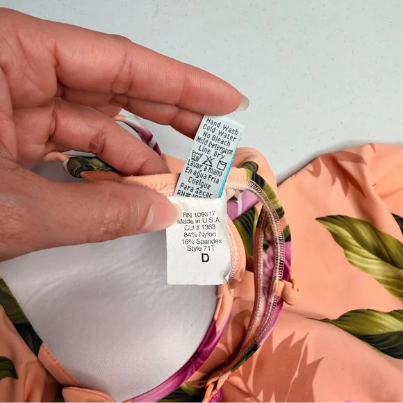 Sunsets Inc. Floral Bikini Set in Orange and Pink - Picture 10 of 11